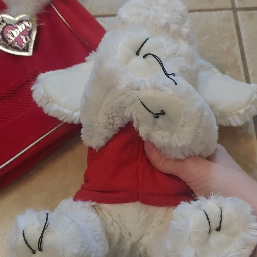 2006 Club Libby Lu Pooch Parlor Stuffed Dog With Carrier